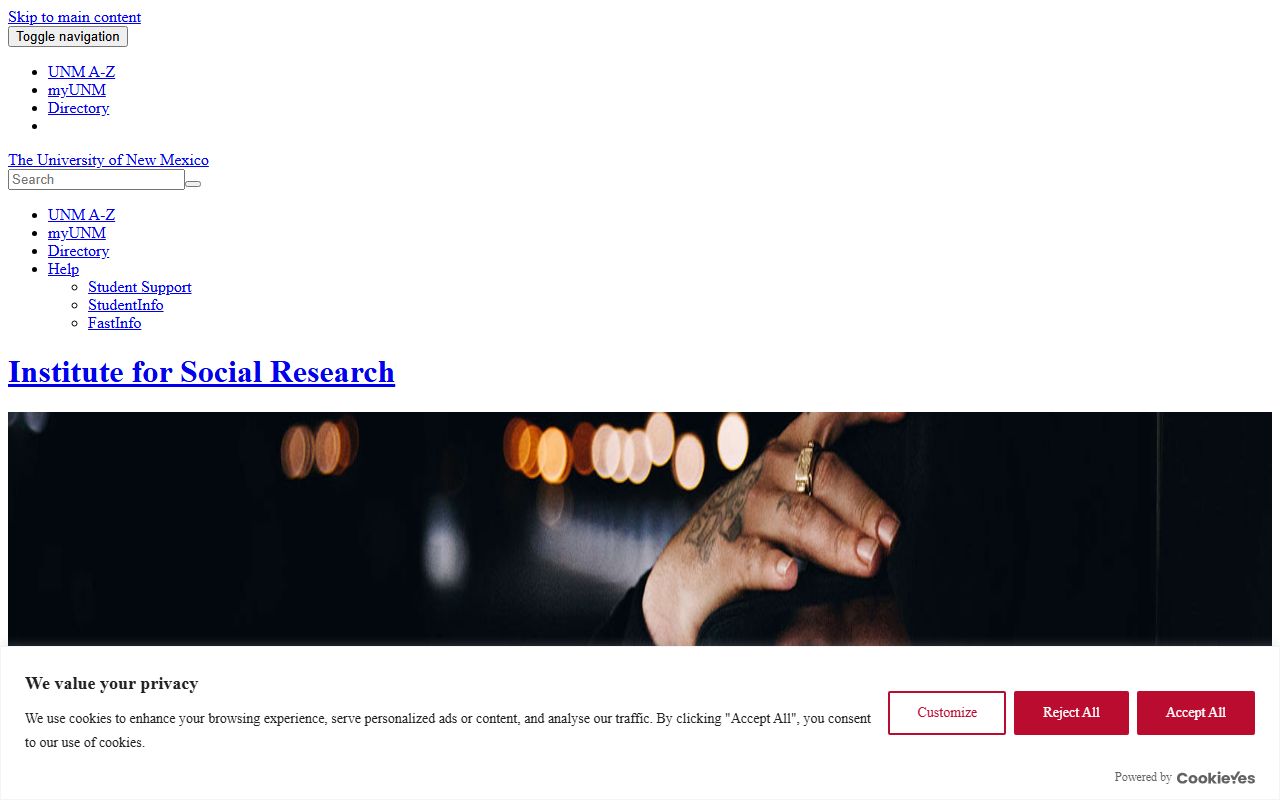 UNM ISR reports page for Bernalillo County jail population research